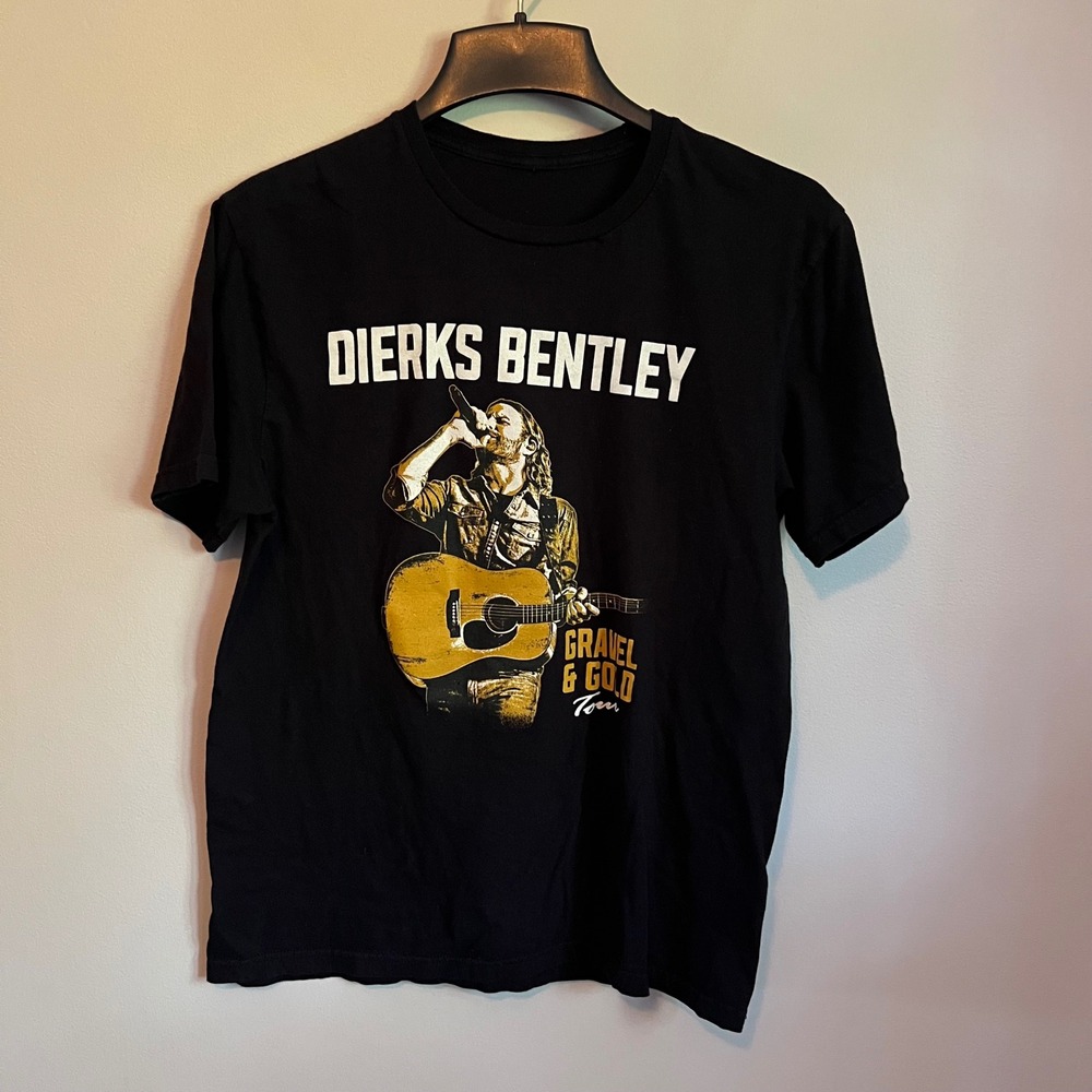 Dierks Bentley Gravel & Gold Tour 2023 Concert T-Shirt Black Mens Small S